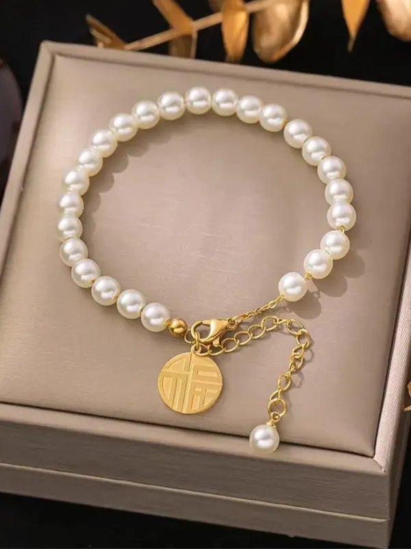 White_Pearl_Charm_Bracelet_For_Women