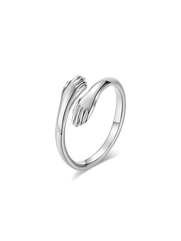 Silver_Tone_Open_Hand_Design_Ring_For_Unisex