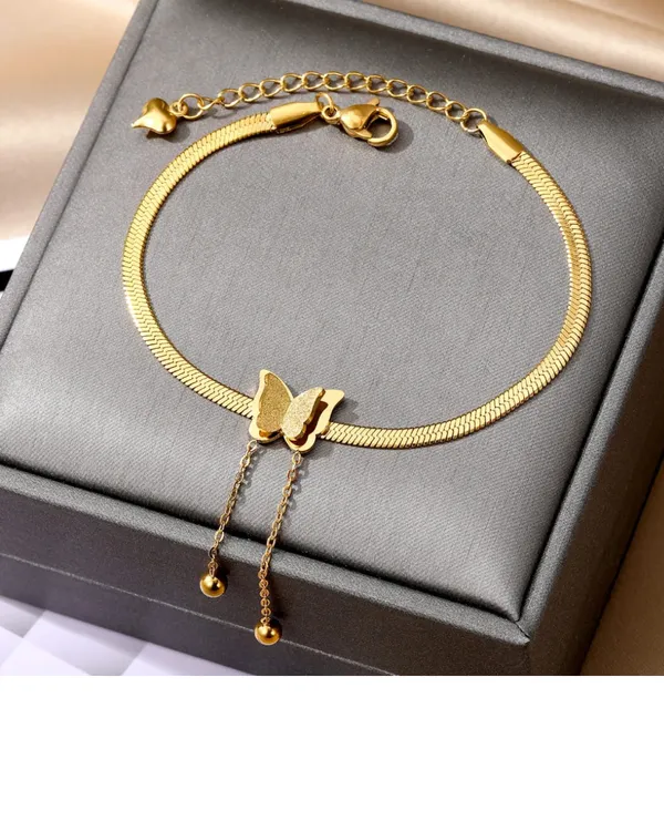 Butterfly_gold_plated_Anti_tarnish_bracelet