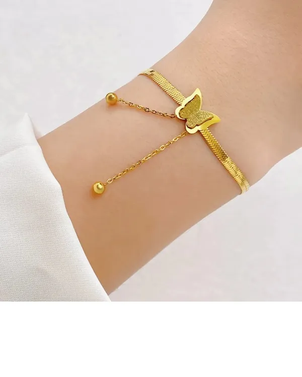 Butterfly_gold_plated_Anti_tarnish_bracelet