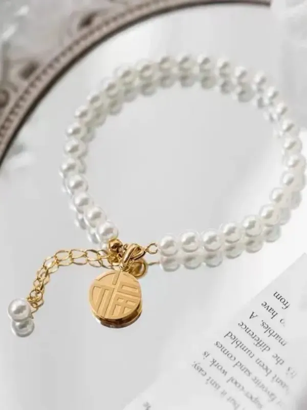 White_Pearl_Charm_Bracelet_For_Women
