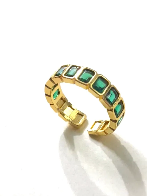 Gold-Tone_Green_Stone_Open_Ring_For_Women