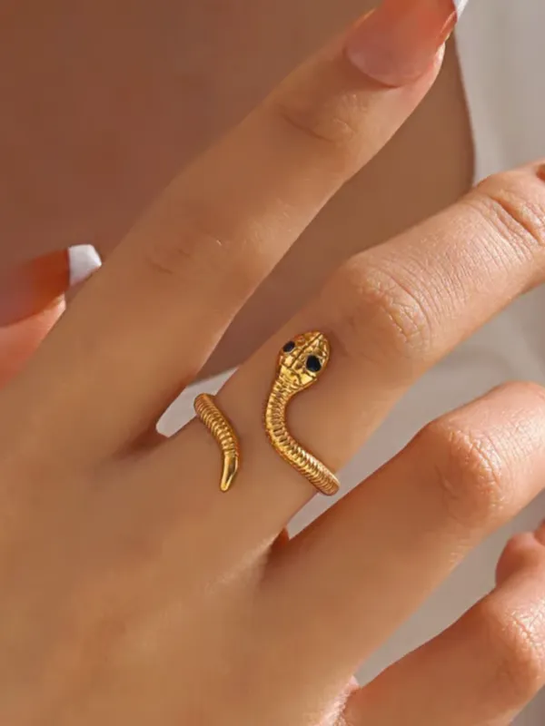 Gold_Tone_Snake_Motif_Open_Ring_For_Women