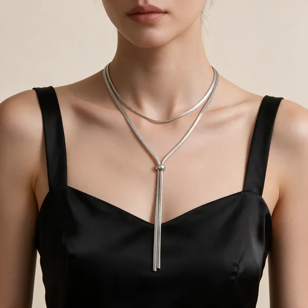 Silver_Tone_Layered_Lariat_Necklace_For_Women