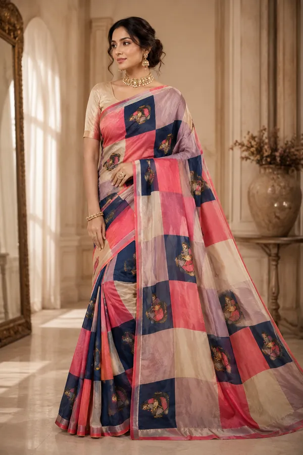 Multicolor_Fendi_Printed_Saree_For_Women