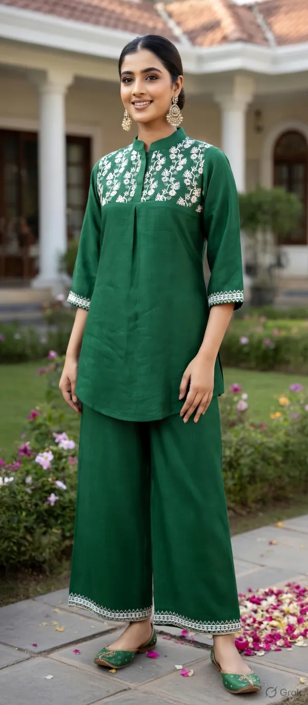 Green_Cotton_Co-Ord_Set_For_Women