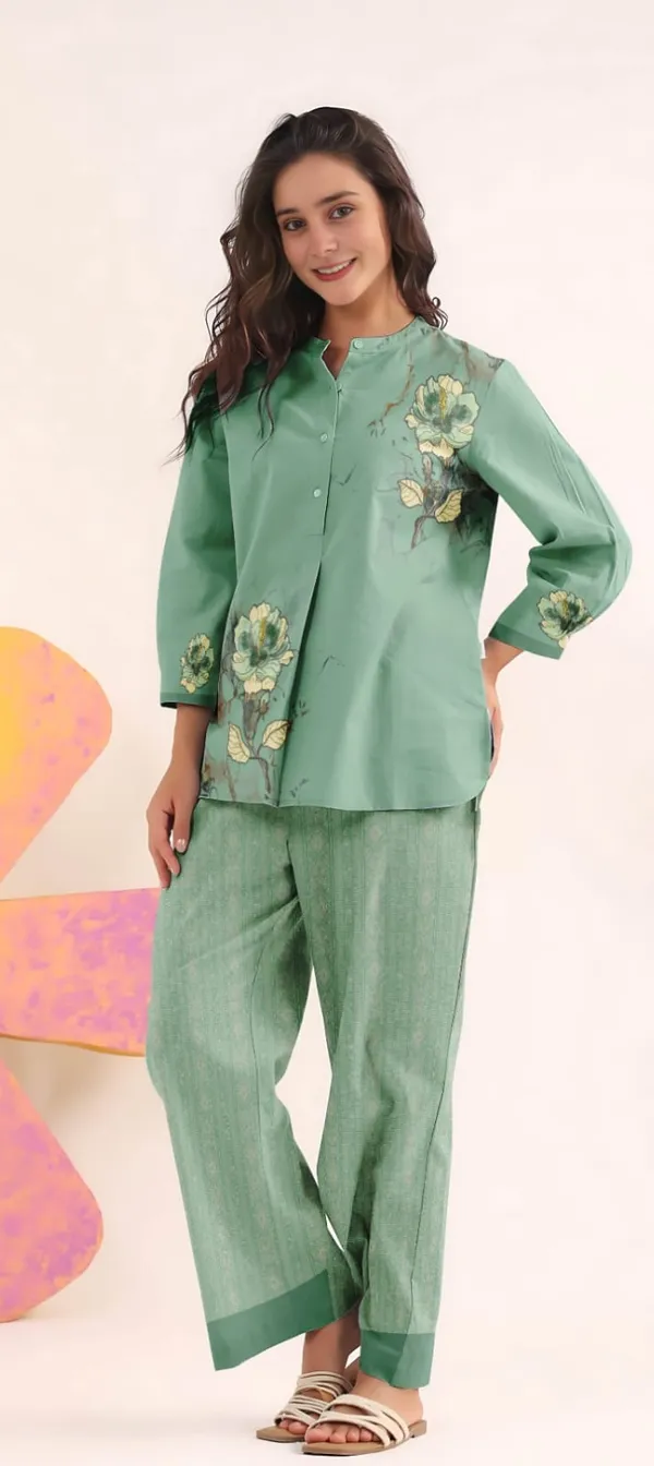 Green_Cotton_Co-Ord_Set_For_Women