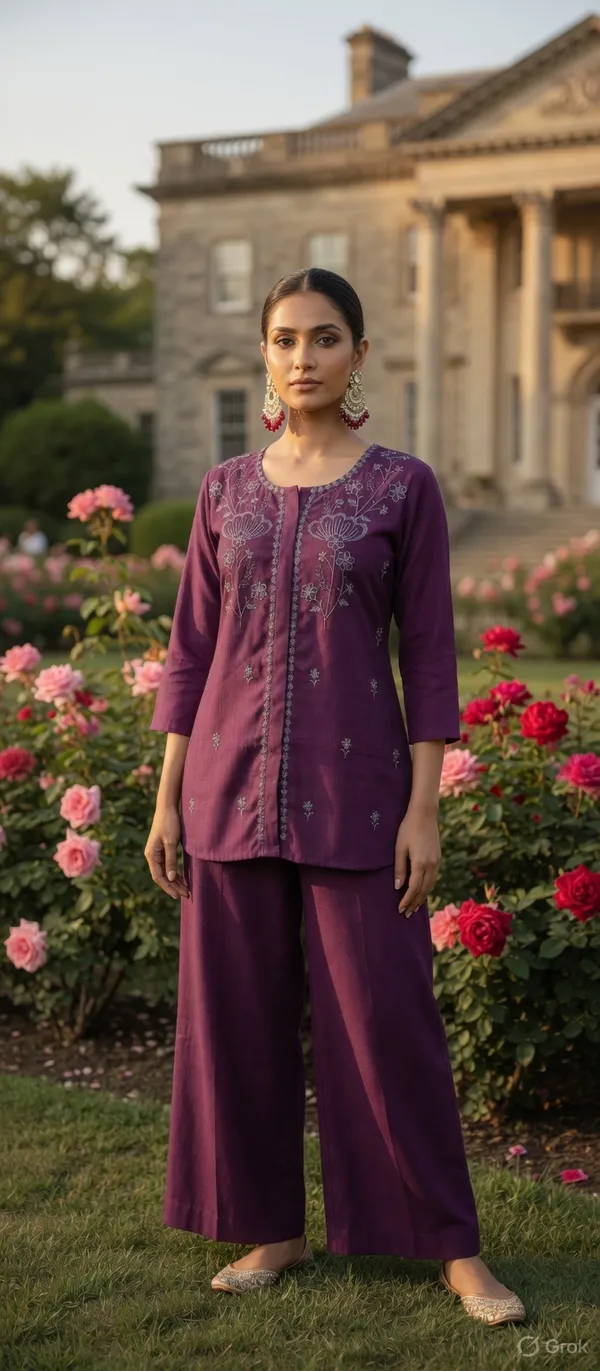Purple_Cotton_Co-Ord_Set_For_Women