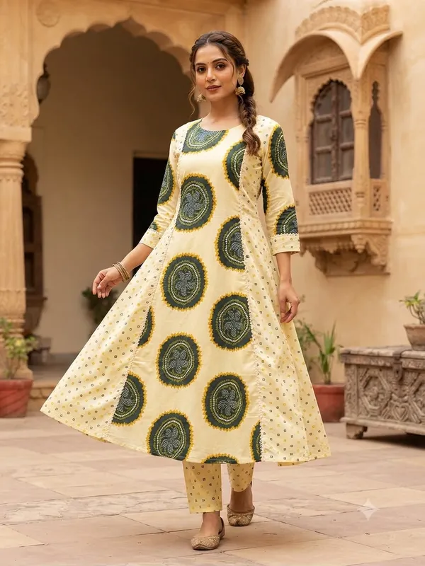 Cream_Cotton_Kurta_Set_For_Women