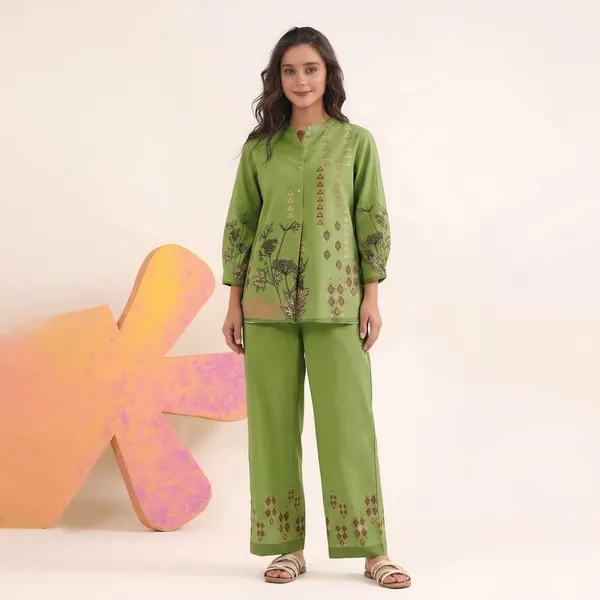 Green_Cotton_Co-Ord_Set_For_Women
