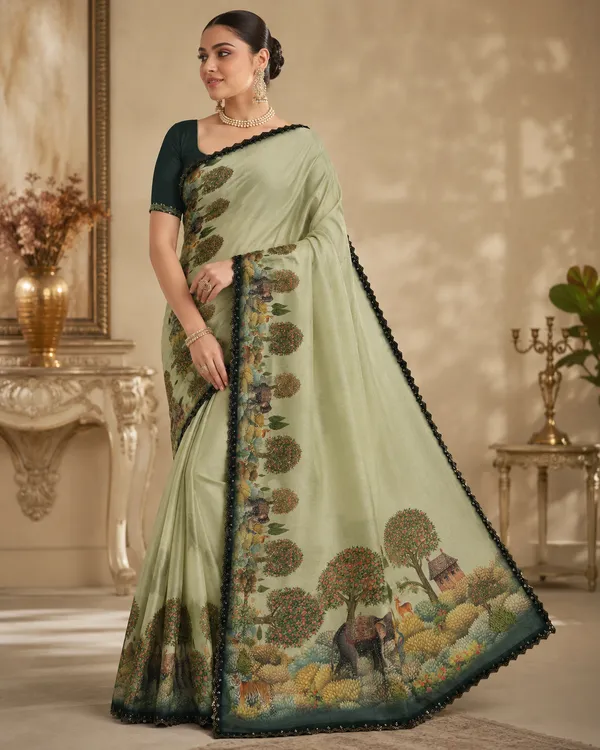 Light_Green_Fendi_Printed_Saree_For_Women
