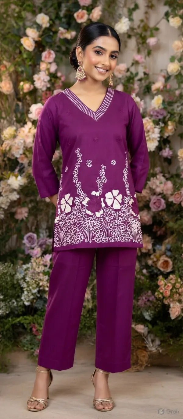 Purple_Cotton_Co-Ord_Set_For_Women