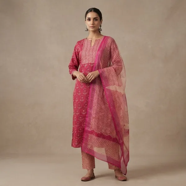 Pink_Cotton_Kurta_Set_For_Women