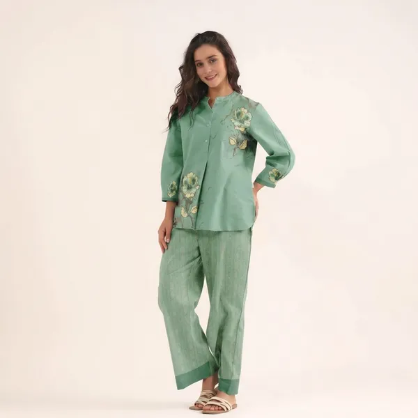 Green_Cotton_Co-Ord_Set_For_Women