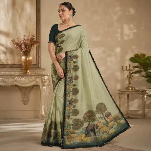 Light_Green_Fendi_Printed_Saree_For_Women