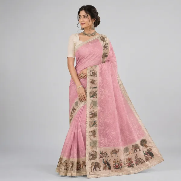 Pink_Fendi_Printed_Saree_For_Women