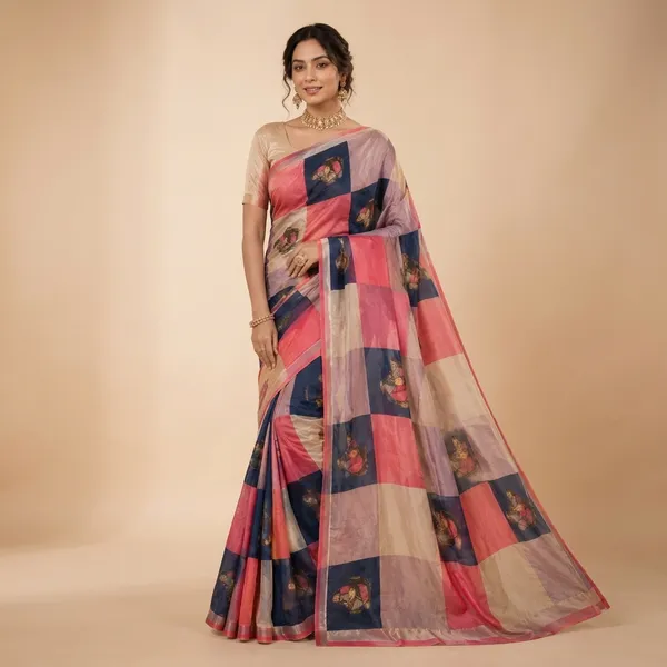 Multicolor_Fendi_Printed_Saree_For_Women