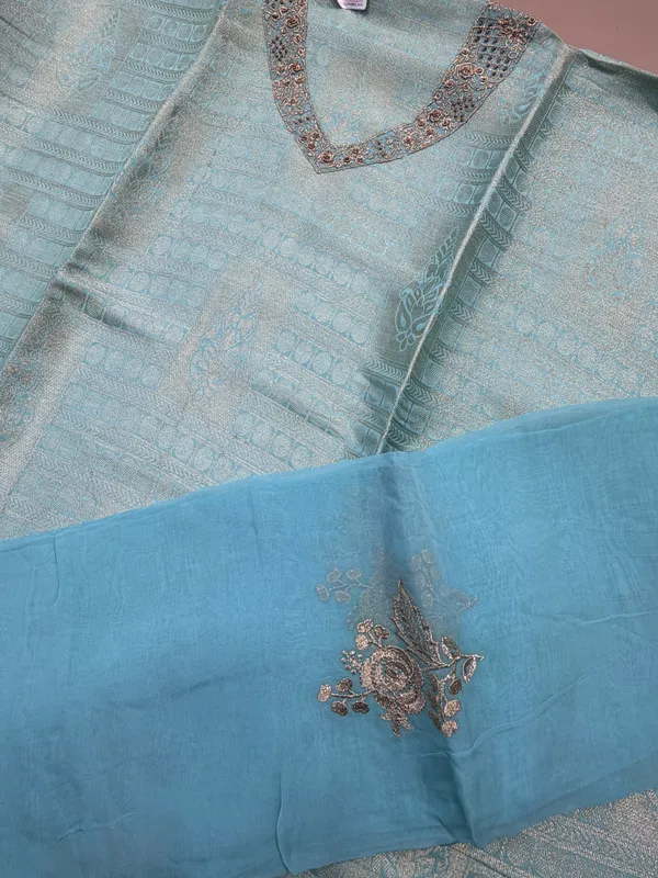 Sky_Blue_Giraffe_Silk_Unstitched_Suit_For_Women