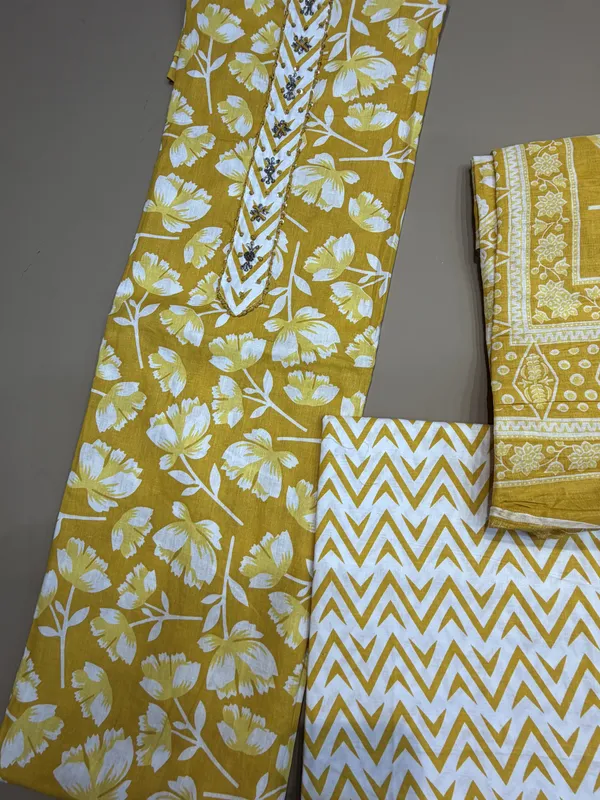 Mustard_Pure_Cotton_Unstitched_Suit_For_Women