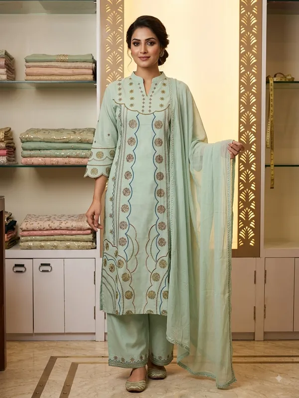 Pista_Green_Pure_Cotton_Linen_Straight_3_Piece_Suit_For_Women