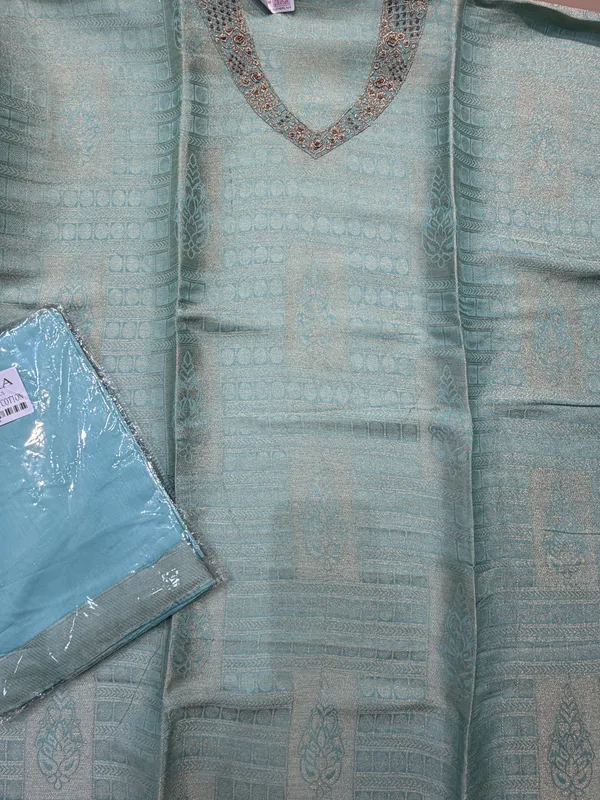 Sky_Blue_Giraffe_Silk_Unstitched_Suit_For_Women