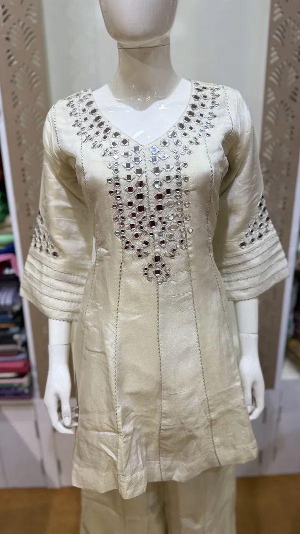 Skin_Golden_Shimmer_Silk_Peplum_Cord_Set_For_Women