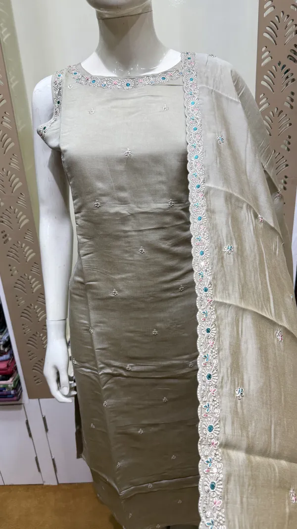 Grey_Modal_Silk_Straight_3_Piece_Suit_For_Women