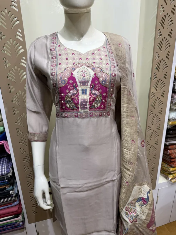 Skin_Grey_Mal_Chanderi_Straight_3_Piece_Suit_For_Women