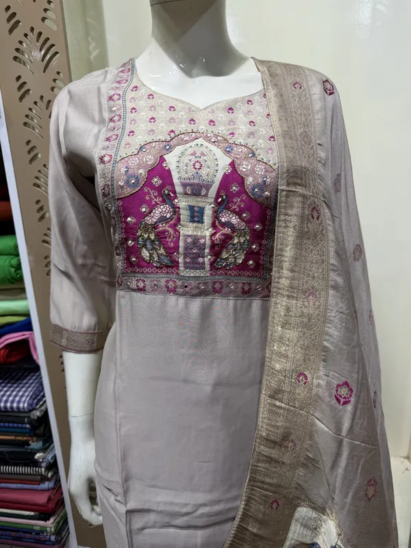 Skin_Grey_Mal_Chanderi_Straight_3_Piece_Suit_For_Women