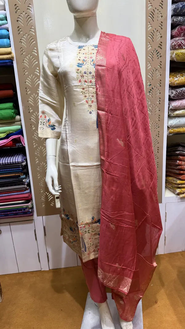 Golden_Shimmer_Silk_Embroidered_3-Piece_Suit_For_Women