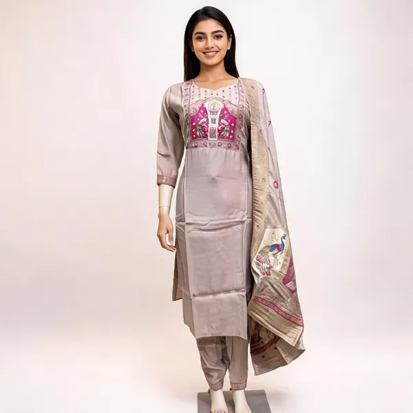 Skin_Grey_Mal_Chanderi_Straight_3_Piece_Suit_For_Women