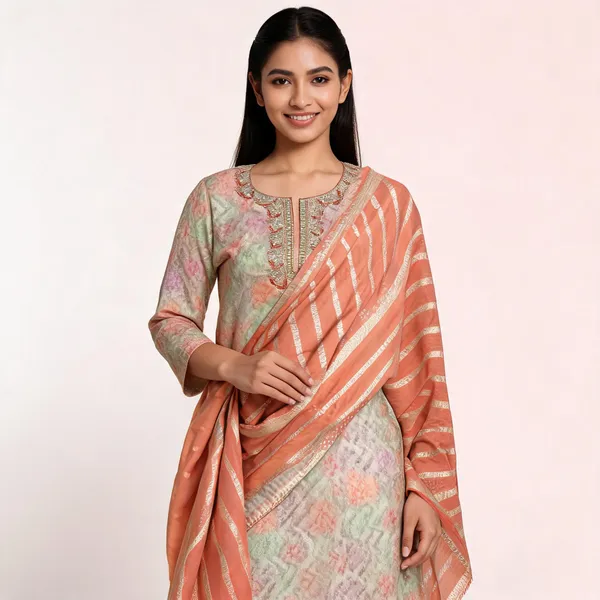 Peach_Shimmer_Silk_Unstitched_Suit_For_Women