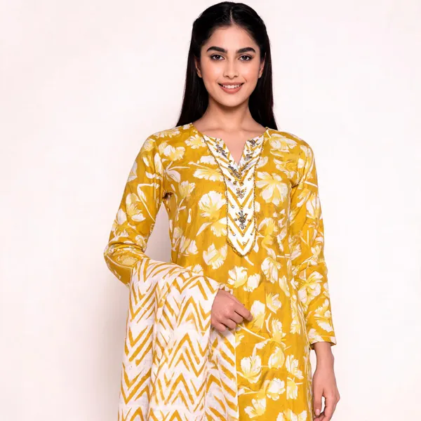 Mustard_Pure_Cotton_Unstitched_Suit_For_Women