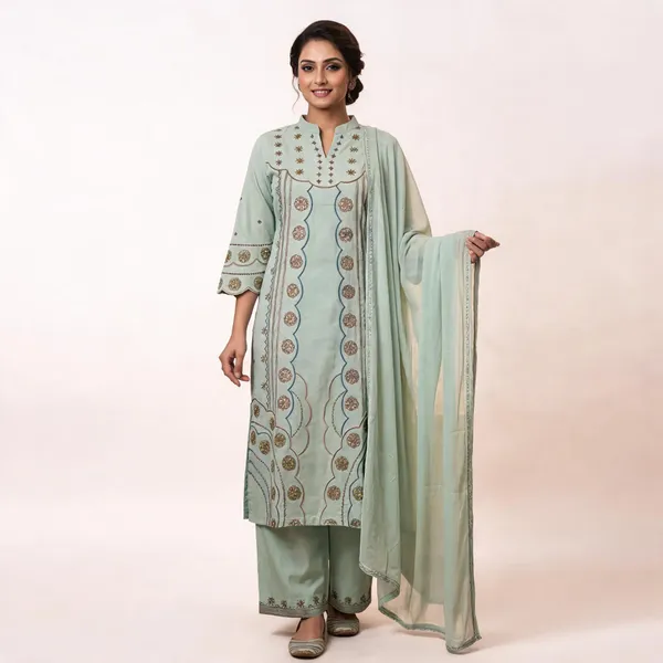 Pista_Green_Pure_Cotton_Linen_Straight_3_Piece_Suit_For_Women
