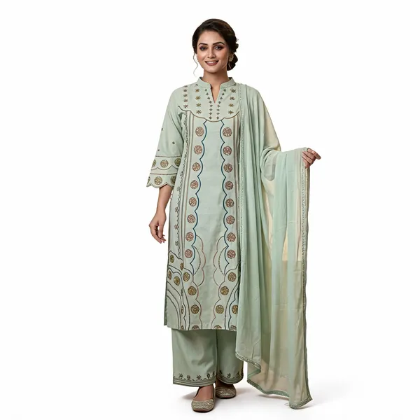 Pista_Green_Pure_Cotton_Linen_Straight_3_Piece_Suit_For_Women