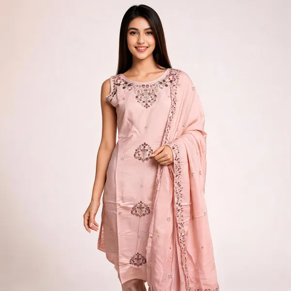Light_Pink_Mal_Chanderi_Straight_3-Piece_Suit_For_Women