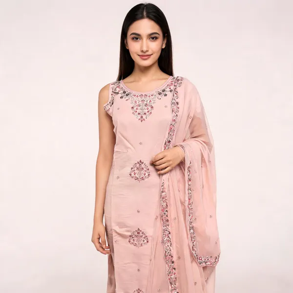 Light_Pink_Mal_Chanderi_Straight_3-Piece_Suit_For_Women