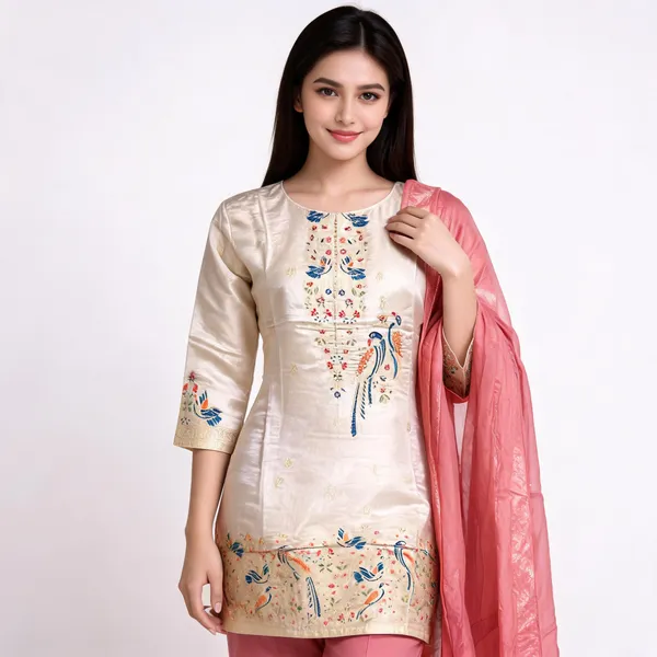 Golden_Shimmer_Silk_Embroidered_3-Piece_Suit_For_Women