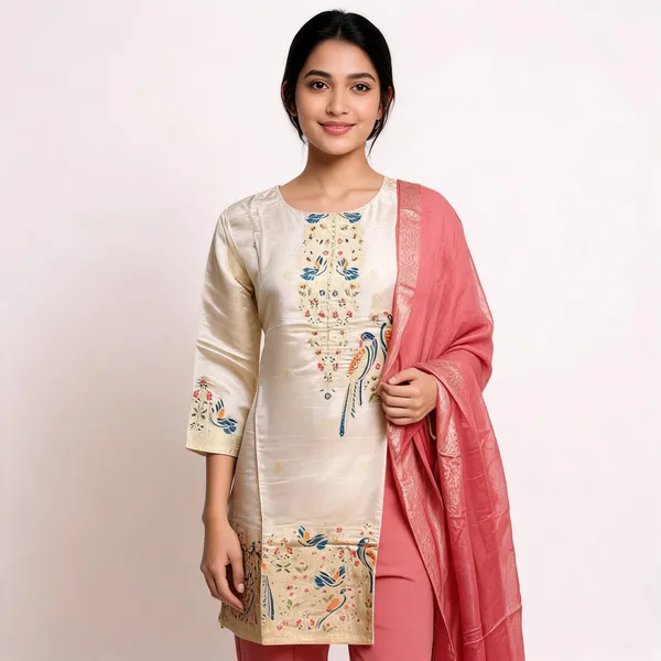 Golden_Shimmer_Silk_Embroidered_3-Piece_Suit_For_Women