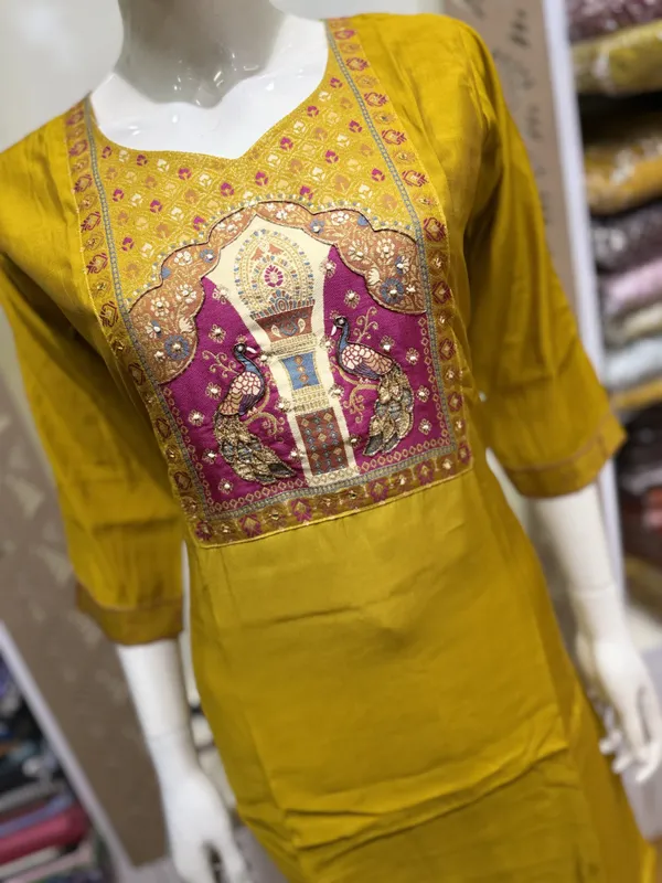 Mustard_Mal_Chanderi_Straight_3-Piece_Suit_For_Women