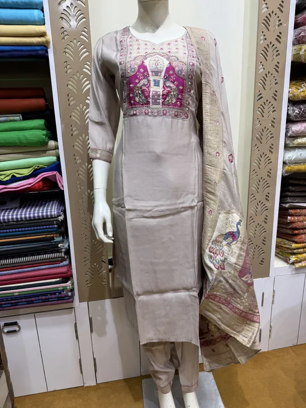 Skin_Grey_Mal_Chanderi_Straight_3_Piece_Suit_For_Women
