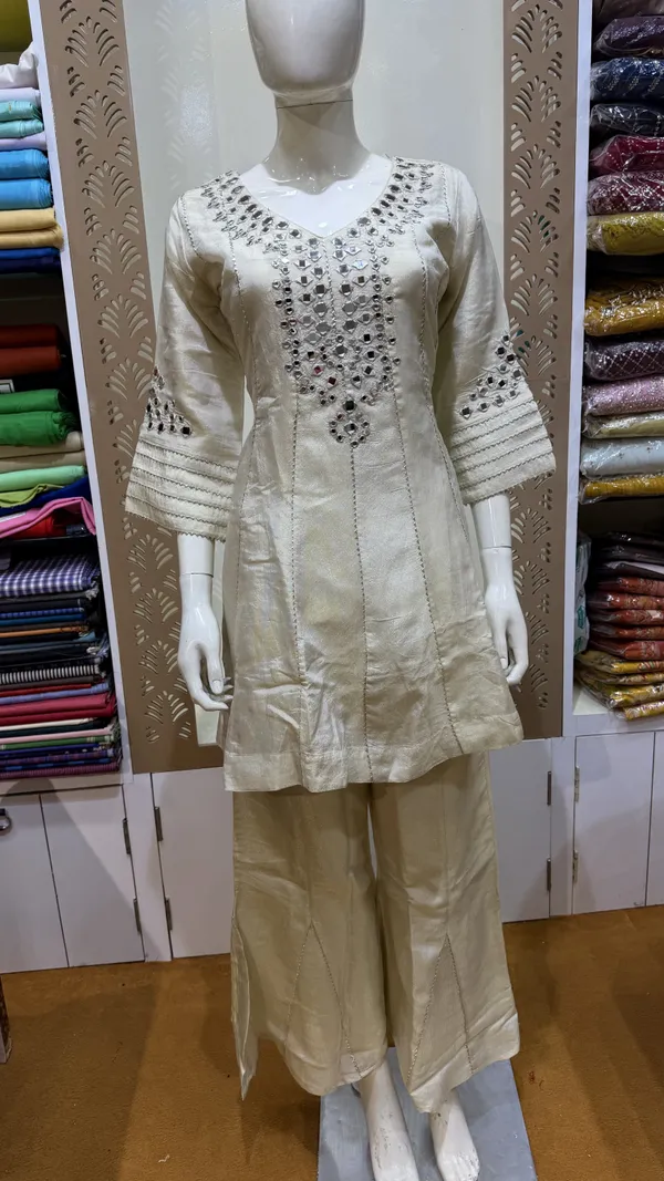 Skin_Golden_Shimmer_Silk_Peplum_Cord_Set_For_Women