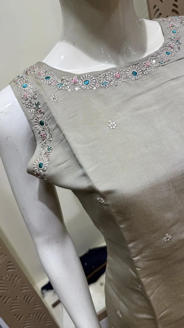 Grey_Modal_Silk_Straight_3_Piece_Suit_For_Women