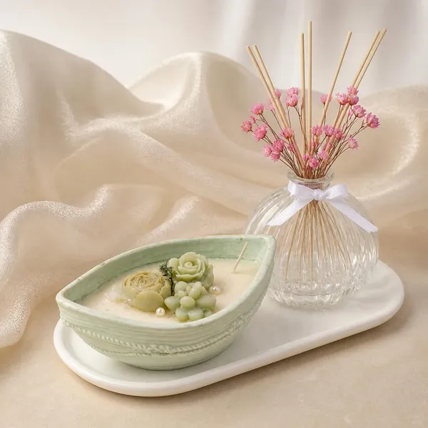 Succulent_Garden_Soy_Wax_Candle_In_Ceramic_Boat_Bowl
