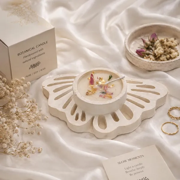 Soy_Wax_Candle_In_Concrete_Bowl_With_Dried_Flowers