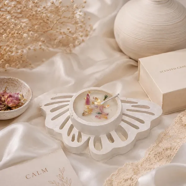 Soy_Wax_Candle_In_Concrete_Bowl_With_Dried_Flowers
