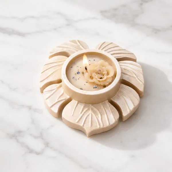Tealight_Candle_In_Petal_Holder