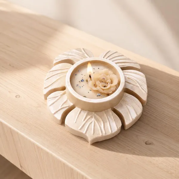 Tealight_Candle_In_Petal_Holder