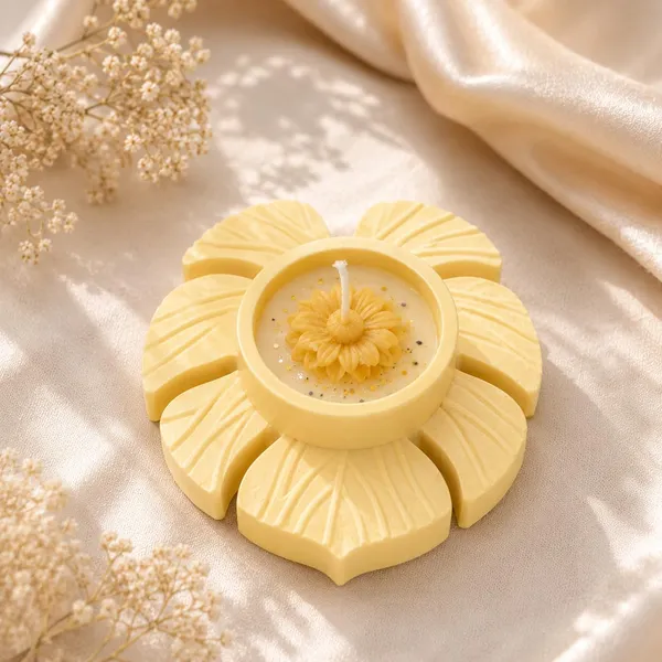 Floral_Soy_Wax_Tealight_Candle_With_Petal_Holder
