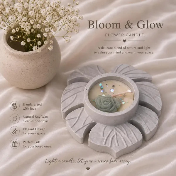 Floral_Soy_Wax_Candle